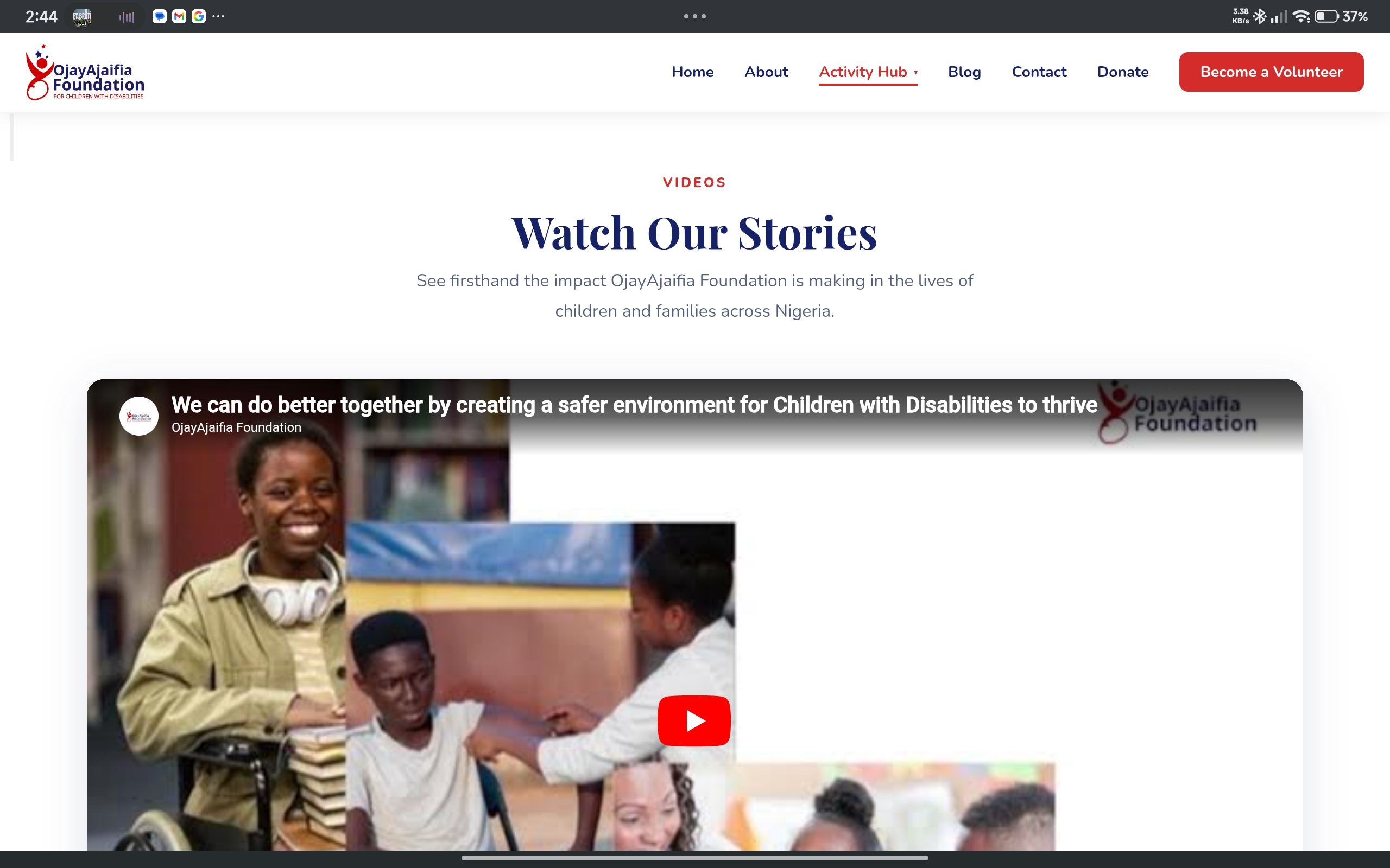 OjayAjaifia Foundation — programmes overview