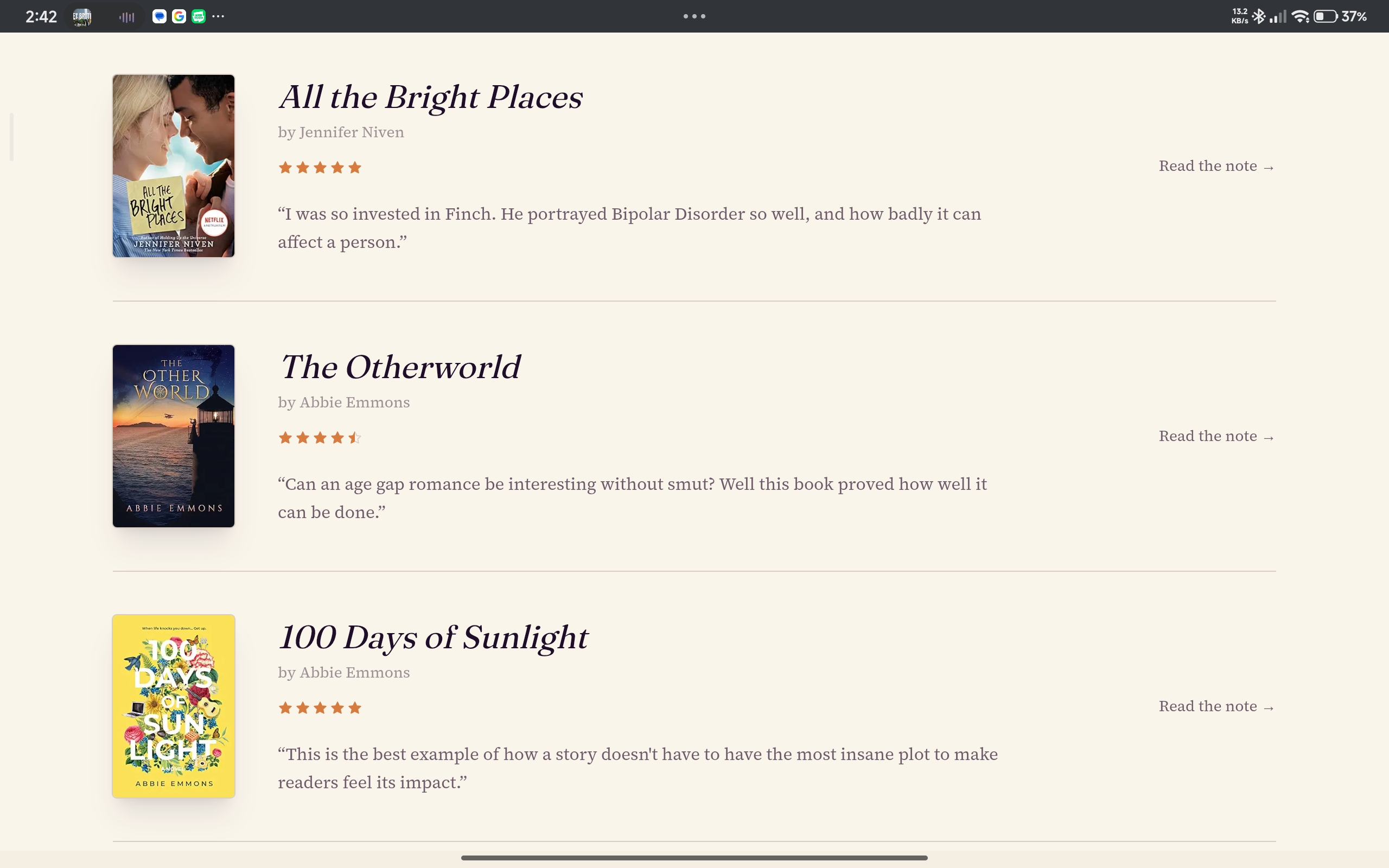 Quinn Davids — newsletter sign-up screen